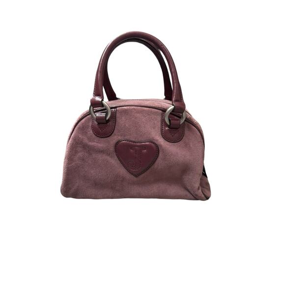 Juicy Couture Authentic Rare Vintage y2k Dusty Purple Velour Bowler Bag TOP MINT - Picture 2 of 14